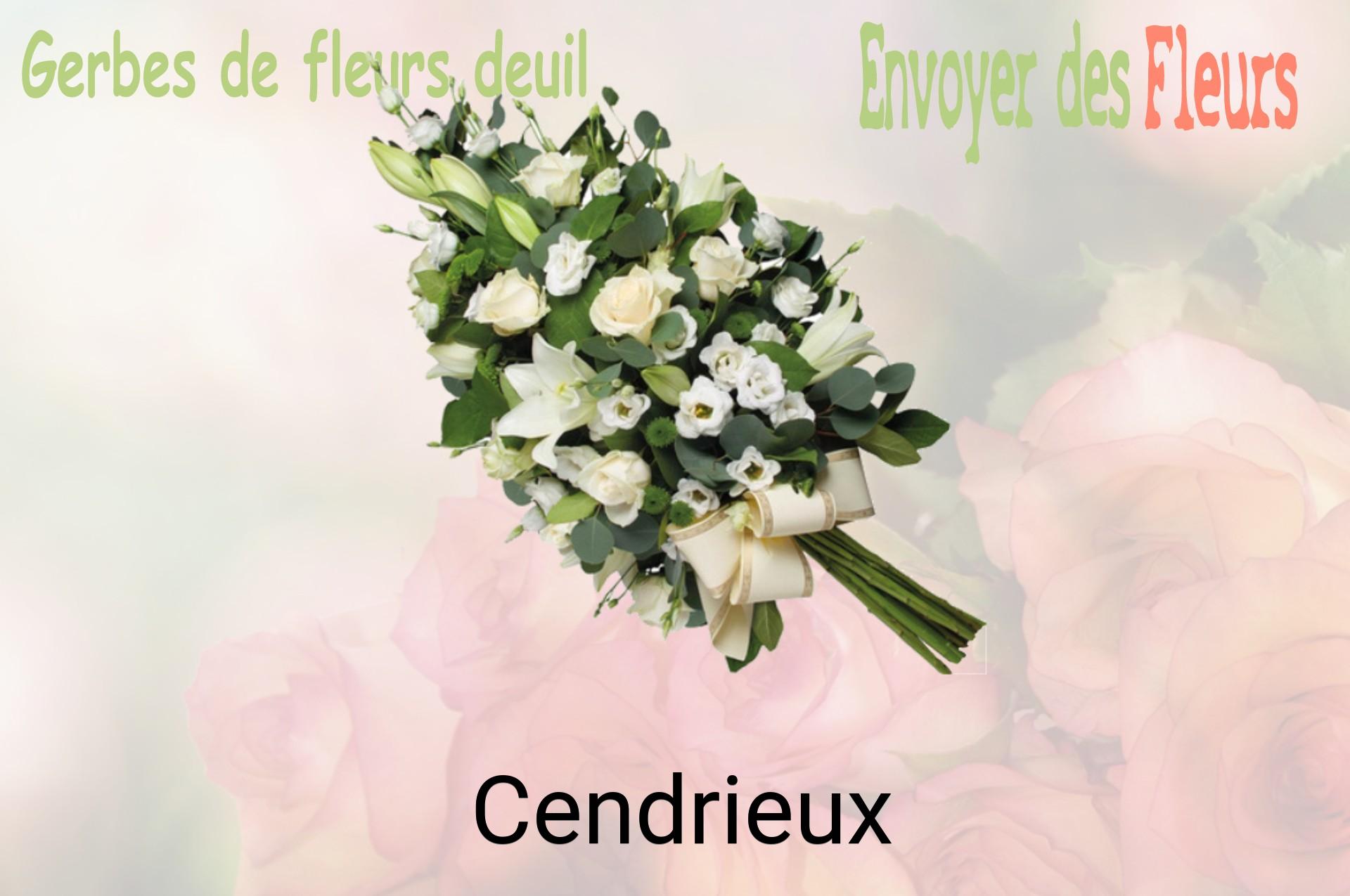 Gerbe de fleurs de deuil livrée à Cendrieux